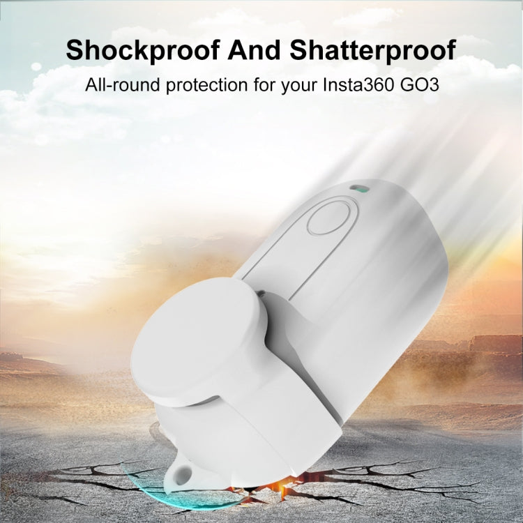 Custodia in silicone per fotocamera Insta360 GO 3 con copriobiett