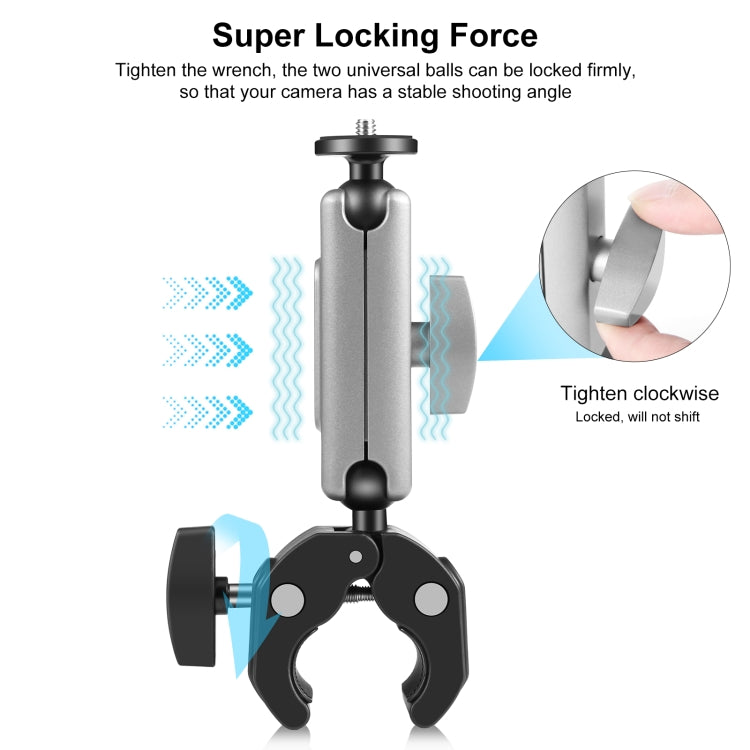 Morsetto PULUZ per action cam e smartphone 2-5 cm