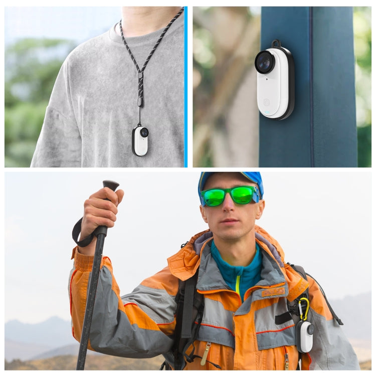 Per Insta360 GO 3 PULUZ Body Gabbia protettiva in plastica magnetica con moschettone, Magnetic Frame with Carabiner