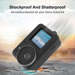 Per DJI Osmo Action 4/3 PULUZ Custodia protettiva in silicone con copriobiettivo, For DJI Osmo Action 4 / 3