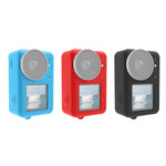 Per DJI Osmo Action 4/3 PULUZ Custodia protettiva in silicone con copriobiettivo, For DJI Osmo Action 4 / 3