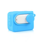 Custodia in silicone per custodia di ricarica per fotocamera Insta360 GO 3 PULUZ con copriobiettivo e cinturino, Silicone Case with Lens Cap(Black), Silicone Case with Lens Cap(Blue)