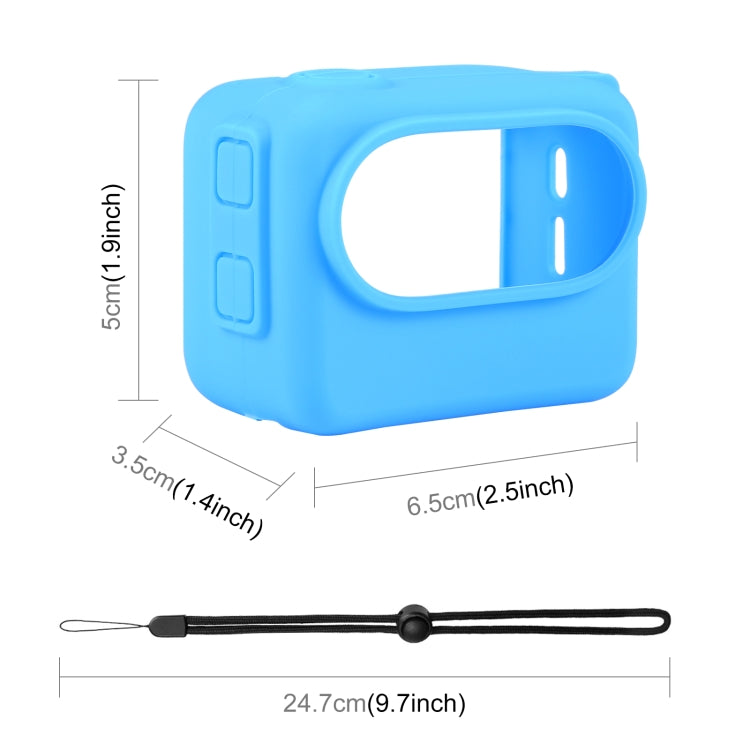 Custodia in silicone per custodia di ricarica per fotocamera Insta360 GO 3 PULUZ con copriobiettivo e cinturino, Silicone Case with Lens Cap(Black), Silicone Case with Lens Cap(Blue)