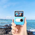 Custodia in silicone per custodia di ricarica per fotocamera Insta360 GO 3 PULUZ con copriobiettivo e cinturino, Silicone Case with Lens Cap(Black), Silicone Case with Lens Cap(Blue)