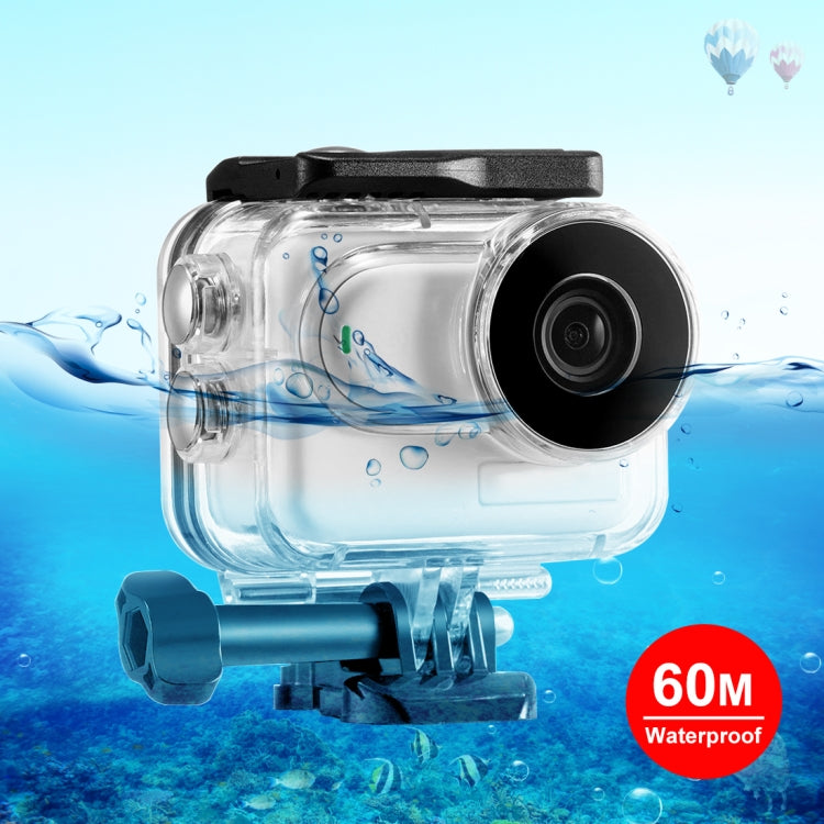 Per Insta360 GO 3 PULUZ Custodia impermeabile subacquea da 60 m con adattatore di base e vite, Waterproof Housing Case