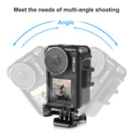Per DJI Osmo Action 4/3 PULUZ Gabbia verticale in plastica con telaio protettivo con scarpe fredde, For DJI Osmo Action 5 Pro / 4 / 3 Vertical Cage