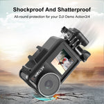 Per DJI Osmo Action 4/3 PULUZ Gabbia verticale in plastica con telaio protettivo con scarpe fredde, For DJI Osmo Action 5 Pro / 4 / 3 Vertical Cage