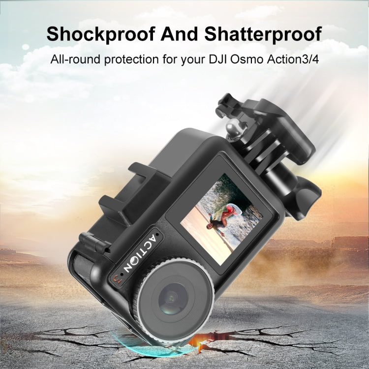Per DJI Osmo Action 4/3 PULUZ Gabbia verticale in plastica con telaio protettivo con scarpe fredde, For DJI Osmo Action 5 Pro / 4 / 3 Vertical Cage