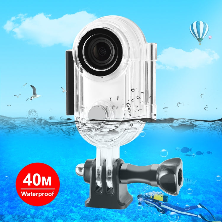 Per Insta360 GO 3 PULUZ Custodia impermeabile subacquea da 40 m con adattatore di base e vite, 40m Waterproof Housing Case