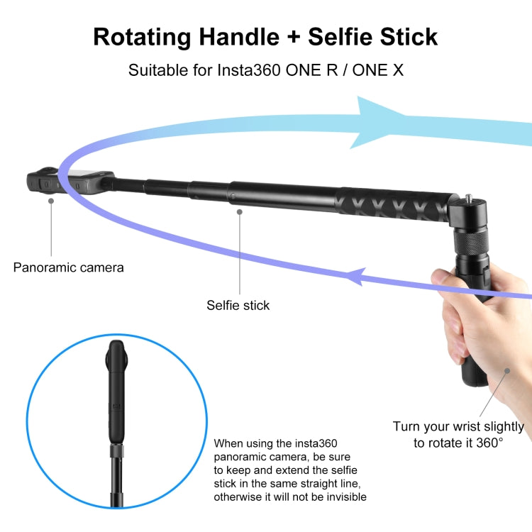 Per supporto treppiede da tavolo con impugnatura rotante Insta360 X3 PULUZ, Desktop Tripod Stand