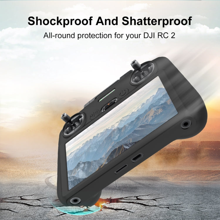 Per telecomando DJI Mini 4 Pro / Air 3 / DJI RC 2 con custodia protettiva in silicone PULUZ schermo, For DJI RC 2