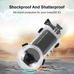 Per custodia subacquea sigillata impermeabile Insta360 X3 PULUZ da 50 m, Invisible Dive Case