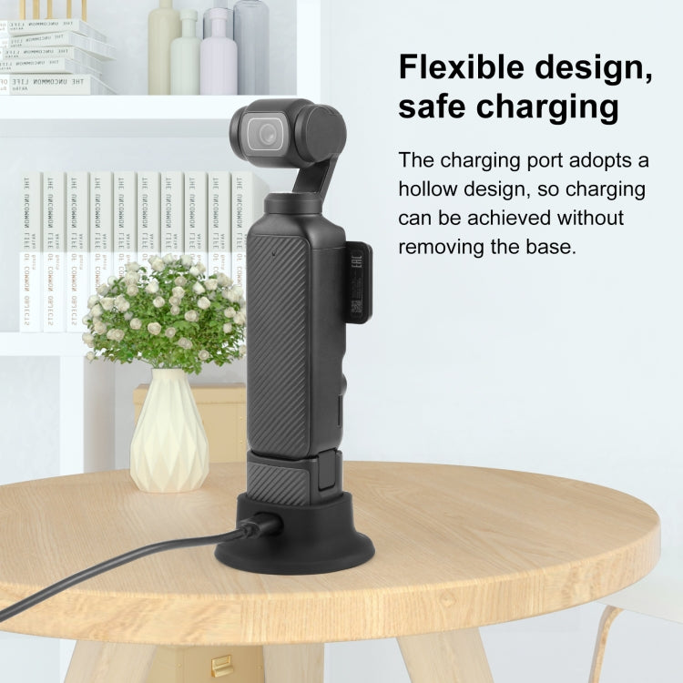 Per DJI Osmo Pocket 3 PULUZ Dock in silicone Staffa base di ricarica da tavolo, Silicone Dock Base