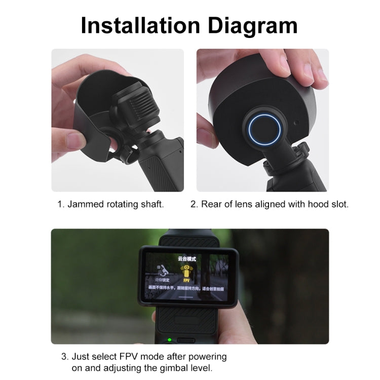 Per DJI OSMO Pocket 3 Parasole Copriobiettivo protettivo, Sunshade