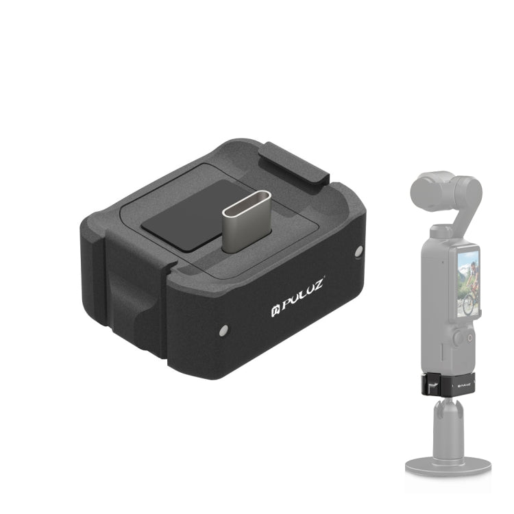 Per DJI OSMO Pocket 3 PULUZ USB-C / Type-C Dock Base di ricarica da tavolo Staffa in lega di alluminio, Desktop Charging Base