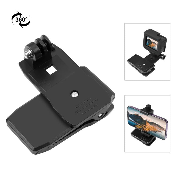 Puluz Clip Girevole 360° per Zaino e Cappello