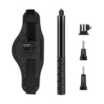 PULUZ Waist Belt Mount Strap with Selfie Stick Monopod for DJI, Insta360, GoPro and Other Action Camera, with Selfie Stick