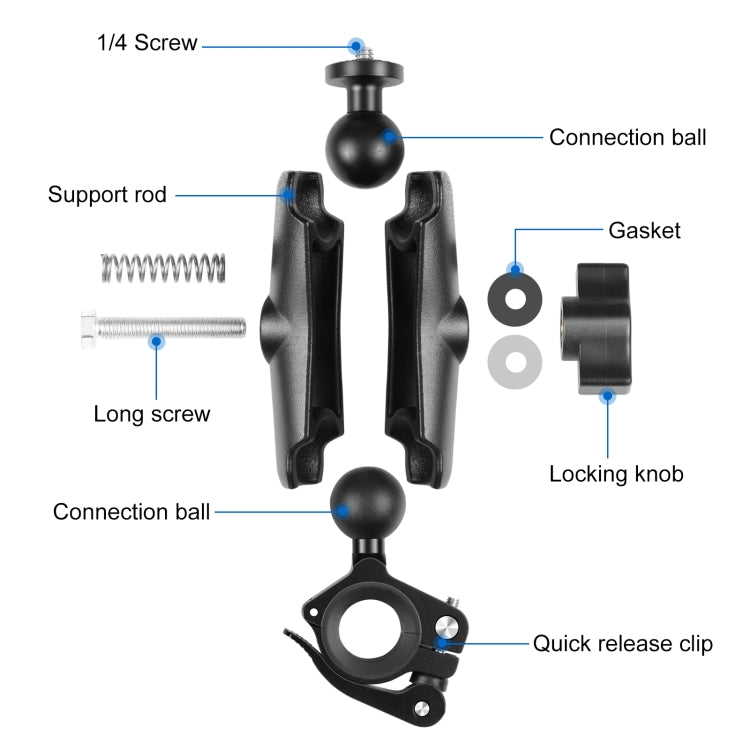 Morsetto sgancio rapido per manubrio action camera
