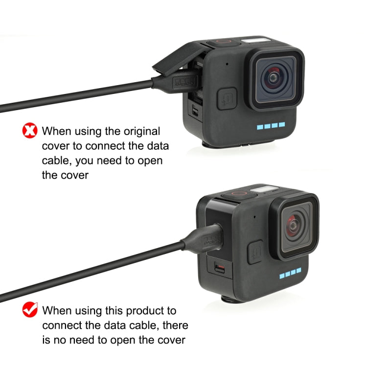 Per GoPro Hero11 Nero Mini PULUZ Copertura interfaccia laterale batteria in metallo, B Type