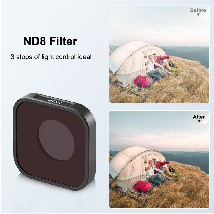 PULUZ Action Camera ND8 Filtro obiettivo per GoPro Hero11 Black / Hero11 Black mini / HERO10 Black / HERO9 Black, ND8