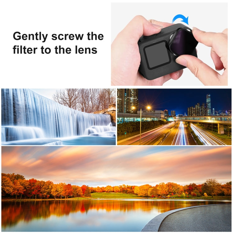 PULUZ Action Camera ND8 Filtro obiettivo per GoPro Hero11 Black / Hero11 Black mini / HERO10 Black / HERO9 Black, ND8