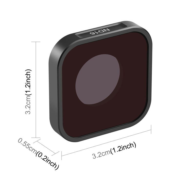 PULUZ Action Camera ND16 Filtro obiettivo per GoPro Hero11 Black / Hero11 Black mini / HERO10 Black / HERO9 Black, ND16