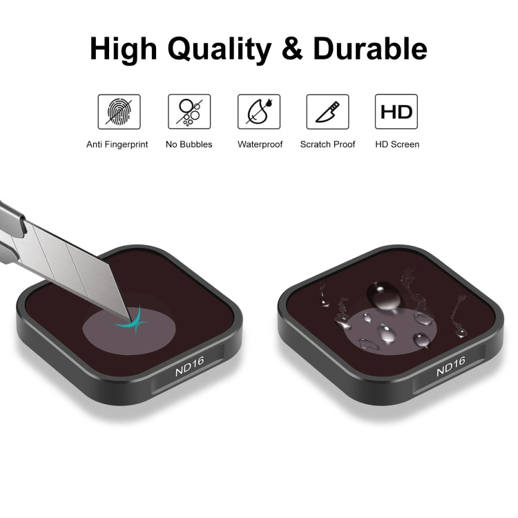 PULUZ Action Camera ND16 Filtro obiettivo per GoPro Hero11 Black / Hero11 Black mini / HERO10 Black / HERO9 Black, ND16