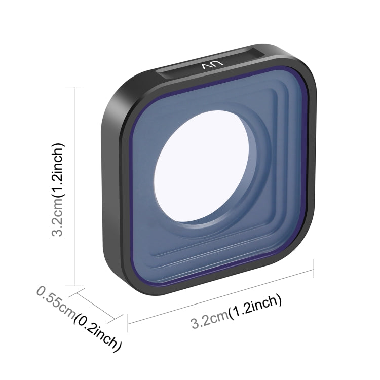 PULUZ Action Camera Filtro obiettivo UV per GoPro Hero11 Black / Hero11 Black mini / HERO10 Black / HERO9 Black, UV