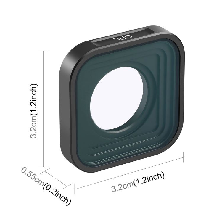 Filtro obiettivo PULUZ Action Camera CPL per GoPro Hero11 Black / Hero11 Black mini / HERO10 Black / HERO9 Black, CPL