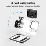 Per GoPro Hero11 Mini Nero PULUZ Custodia protettiva impermeabile da 40 m con fibbia di montaggio di base e vite, For GoPro Hero11 Black Mini