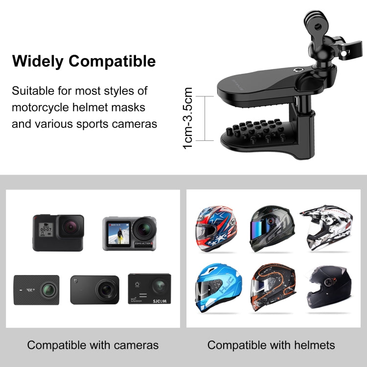 Supporto morsetto mentoniera casco per GoPro e action cam