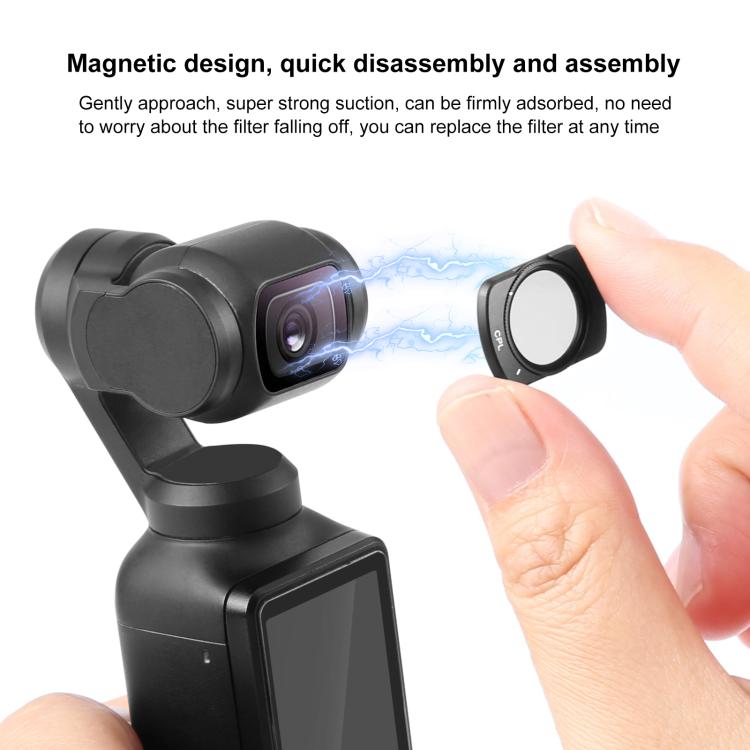 Filtro CPL magnetico per obiettivo DJI Pocket 160