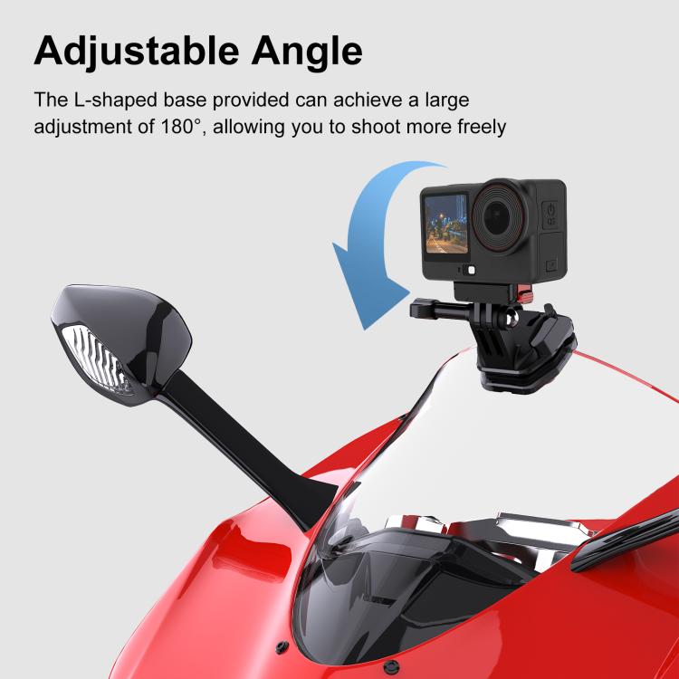 Clip montaggio parabrezza per action cam GoPro e DJI