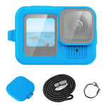 Custodia in silicone per GoPro HERO13 Black con copriobiettivo