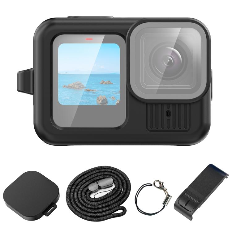 Custodia in silicone per GoPro HERO13 Black con copriobiettivo
