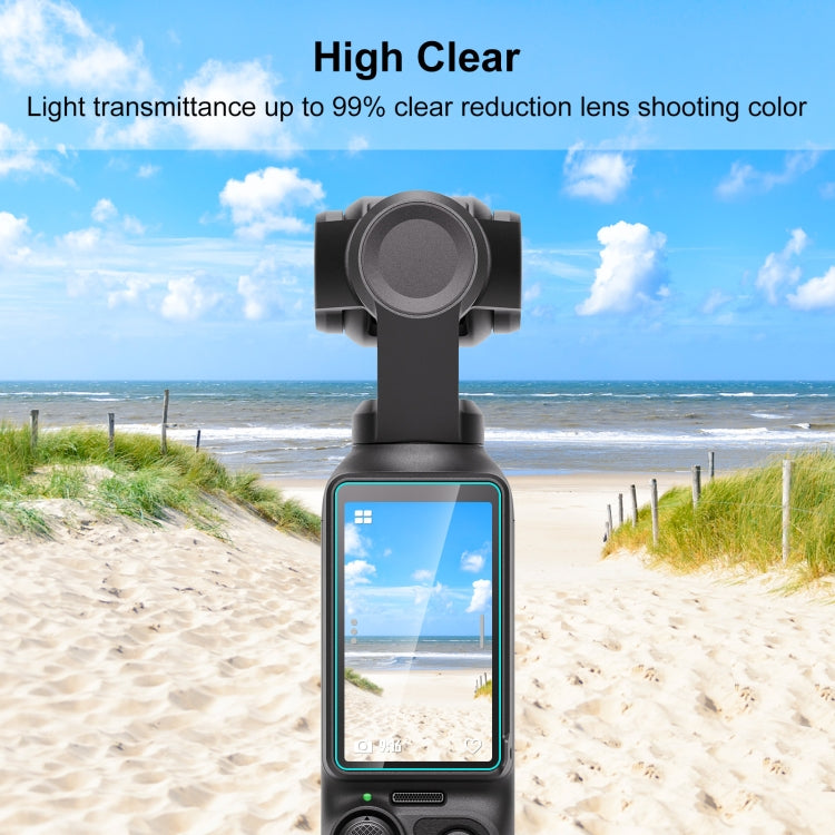 Per DJI OSMO Pocket 3 PULUZ 9H 2.5D HD Protezione per lenti in vetro temperato + Pellicola per schermo, For DJI OSMO Pocket 3