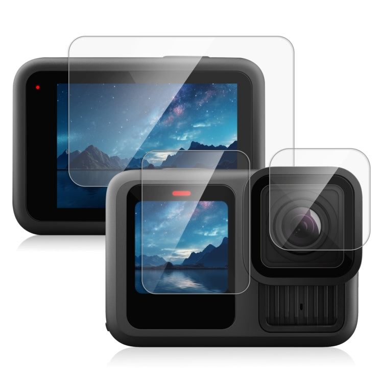 Pellicola vetro temperato 3 in 1 per GoPro HERO13 Black
