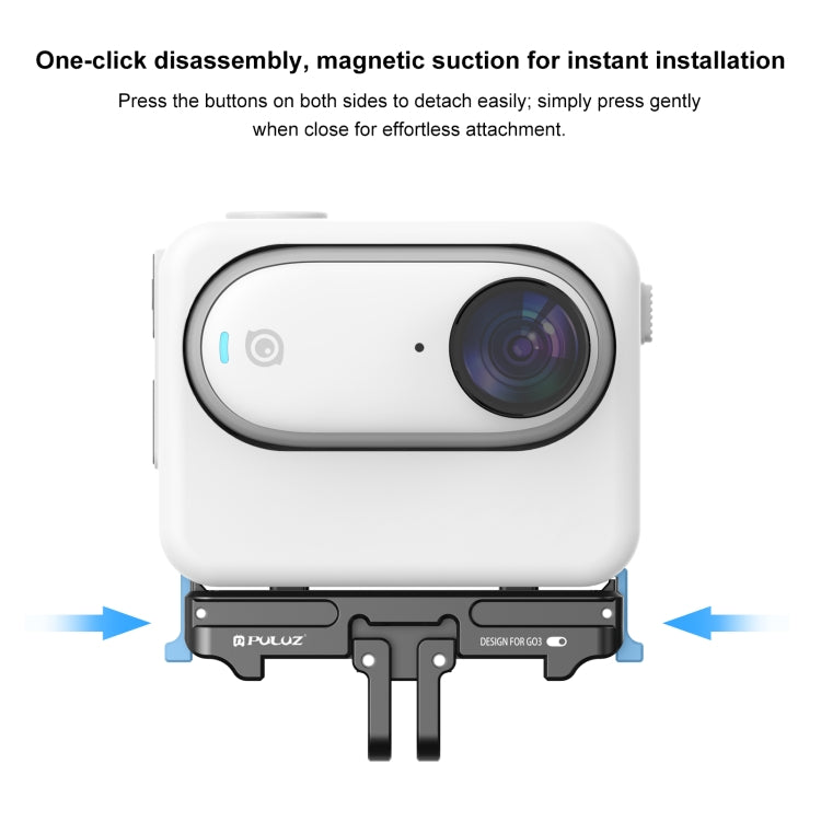 Base magnetica a sgancio rapido in lega per Insta360 GO3
