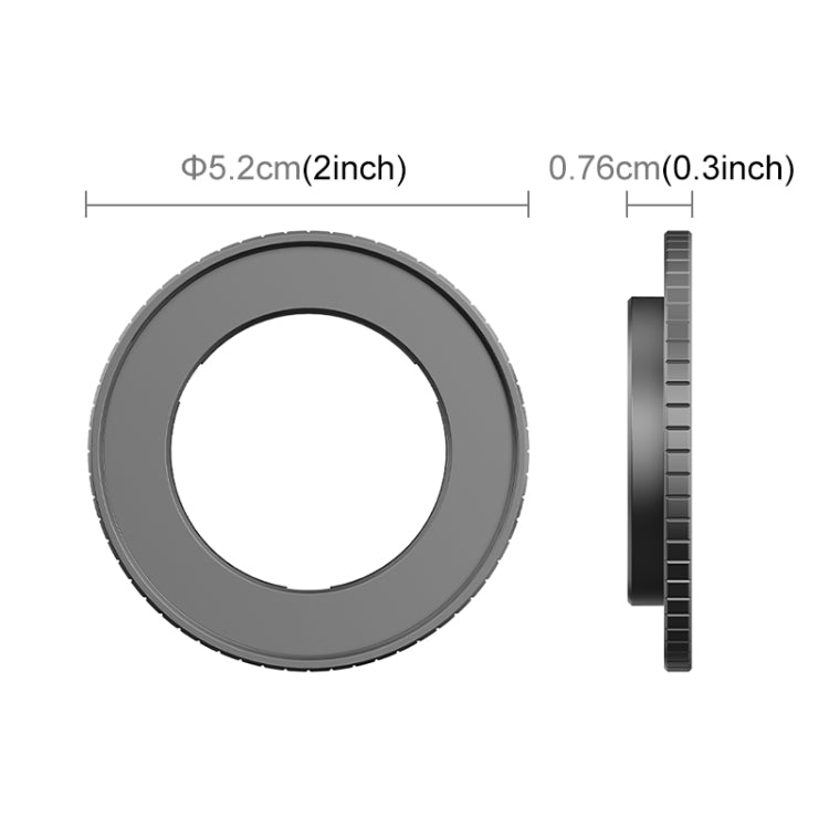 Portafiltro metallo per filtri 49mm DJI Action 4/5 Pro