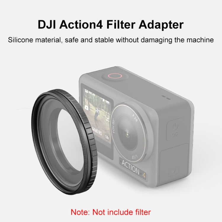 Portafiltro metallo per filtri 49mm DJI Action 4/5 Pro