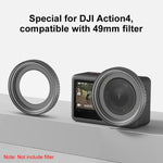 Portafiltro metallo per filtri 49mm DJI Action 4/5 Pro