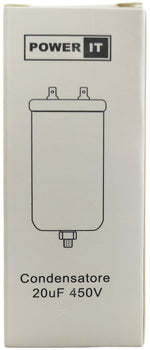 Condensatore 20uF 450V con terminale M8 8053323554288 W1-11020N Q340