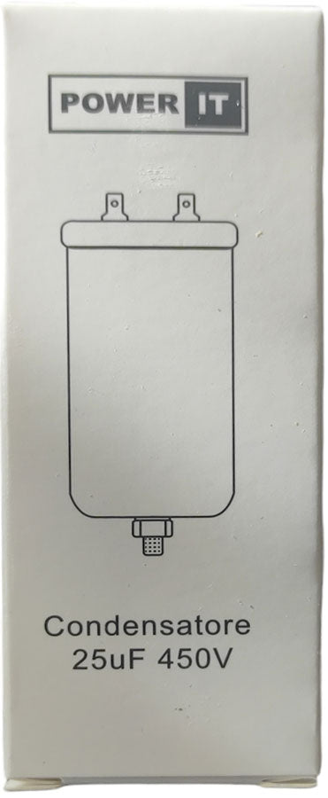 Condensatore 25uF 450V con terminale M8 8053323554295 W1-11025N Q757