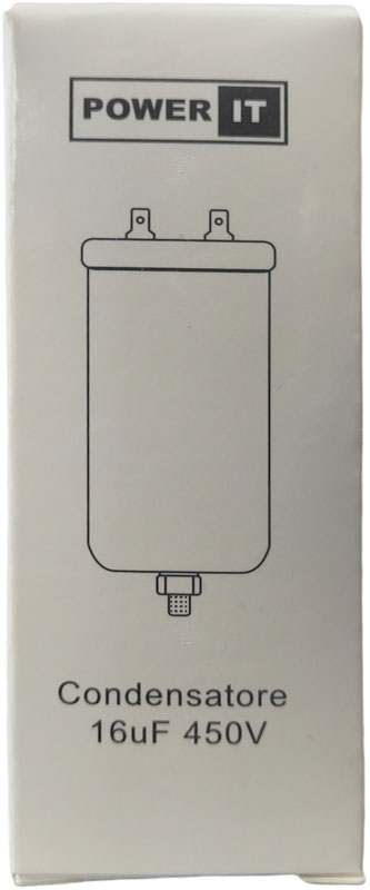 Condensatore 16uF 450V con terminale M8 8053323554264 W1-11016N Q794