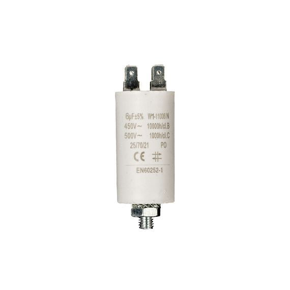 Condensatore 6uF 450V con terminale M8