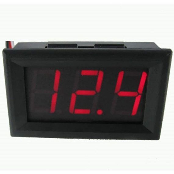 Voltmetro digitale display led rosso DC 0-30V 3 fili