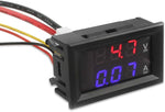 Amperometro Voltmetro Digitale DC 0-100V 10A  con 2 display