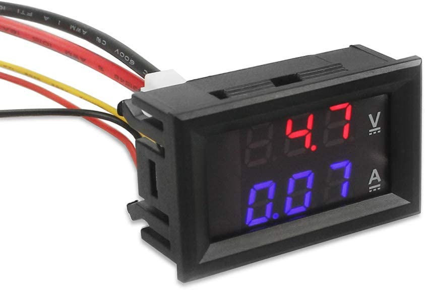 Amperometro Voltmetro Digitale DC 0-100V 10A  con 2 display