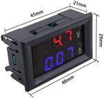 Amperometro Voltmetro Digitale DC 0-100V 10A  con 2 display R994