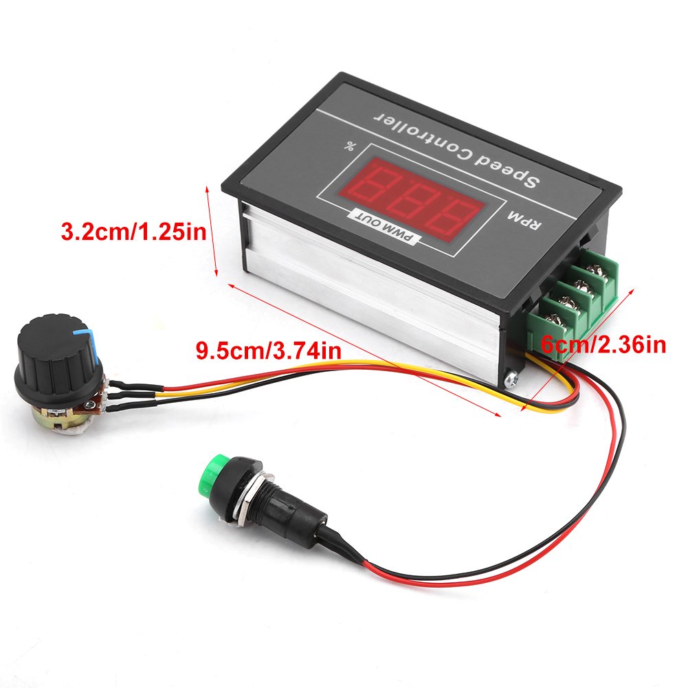 Regolatore di velocità con Display Digitale controllo velocità motore PWM con Interruttore DC R996